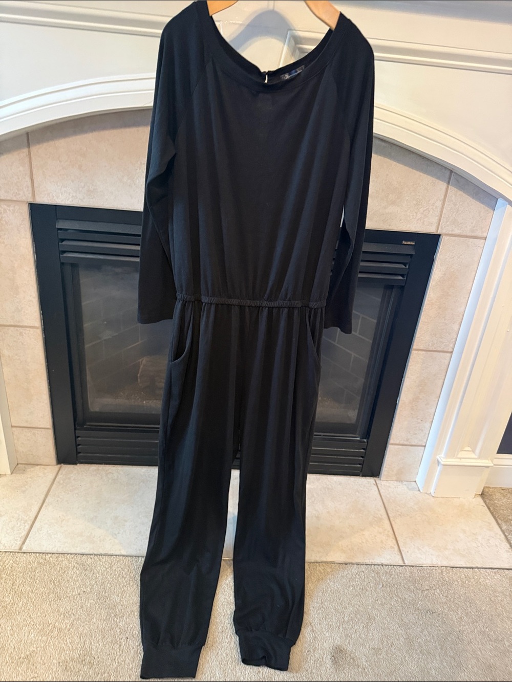 NWOT Black Women's Long-Sleeve Jumpsuit
